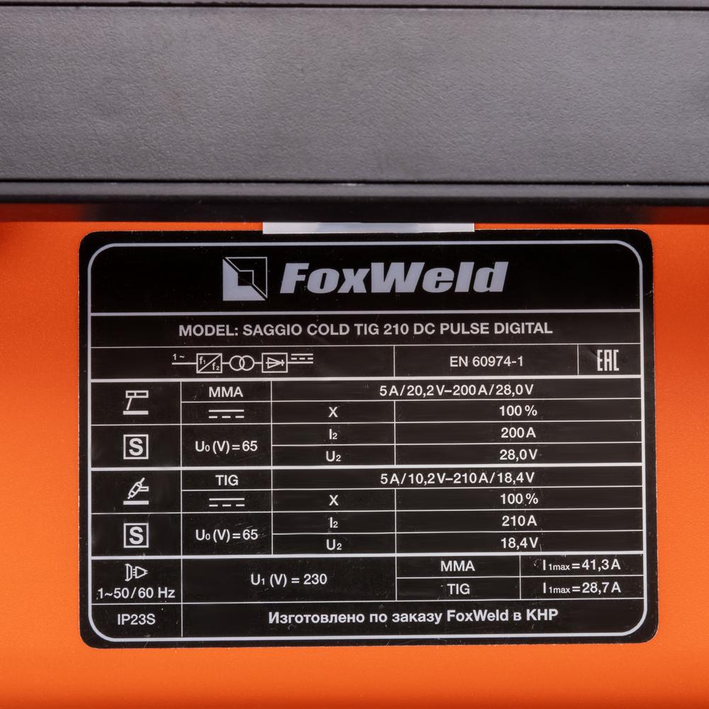FoxWeld SAGGIO COLD TIG 210 DC PULSE DIGITAL